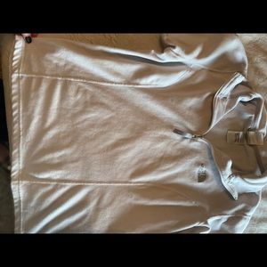 North face white fleece quarter zip top